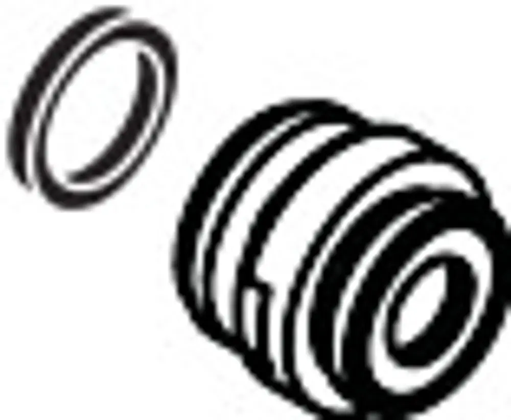 Bild eines Kugelgelenks von AXOR, bestehend aus einem zylindrischen Teil und einem zusätzlichen Rundring, in schlichtem Design.